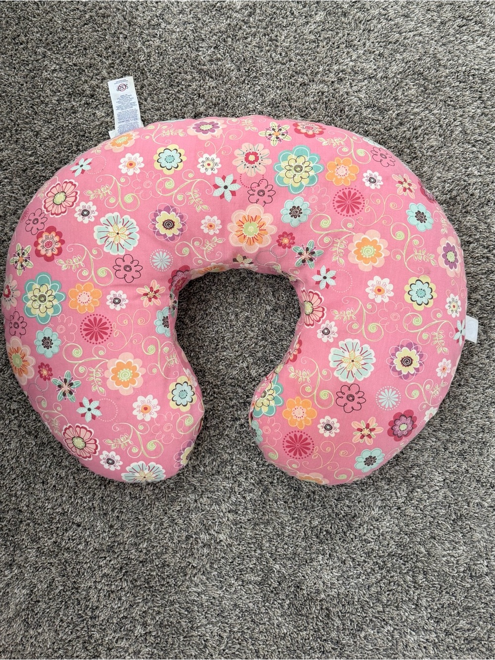 Boppy Floral Pink U-Shaped Support Pillow
